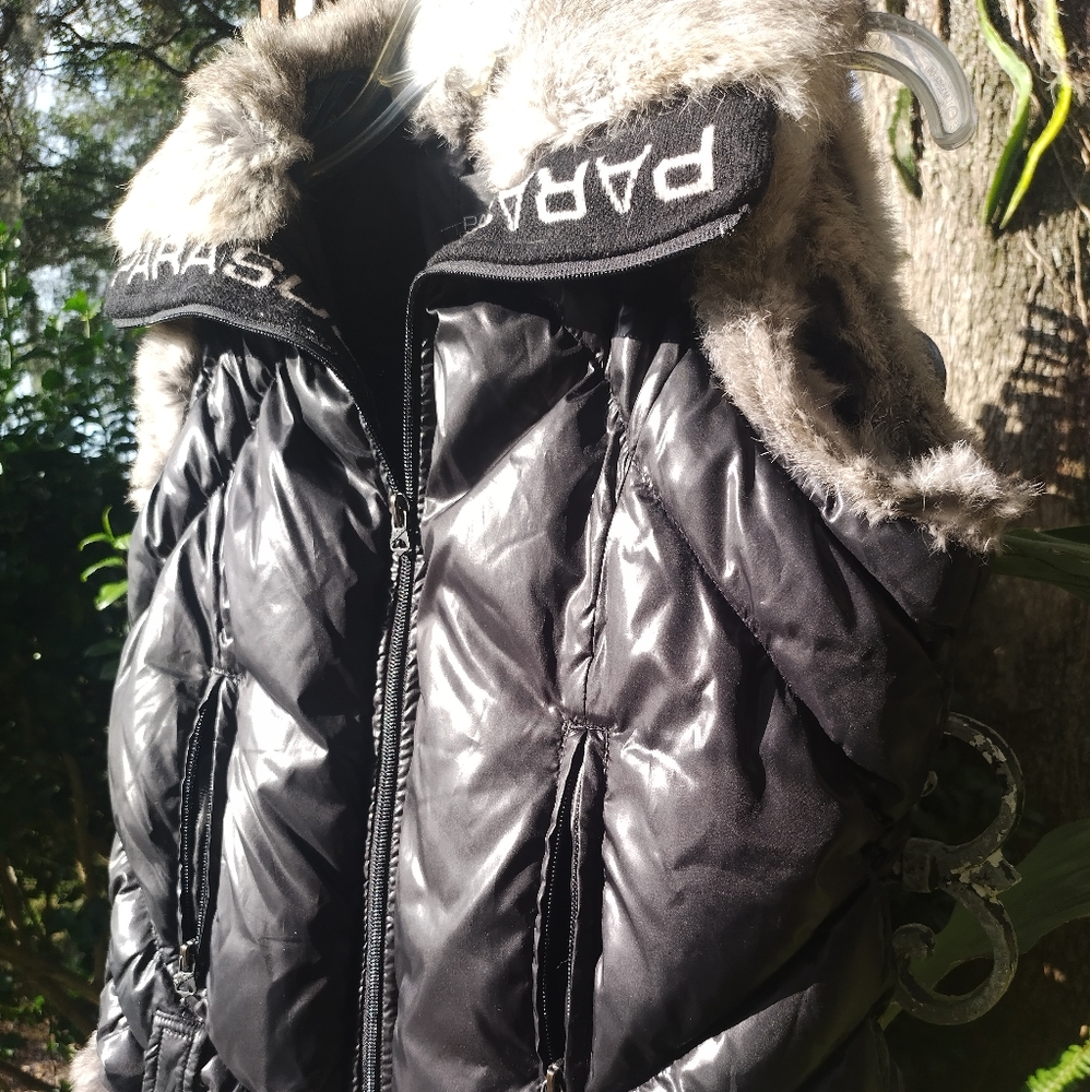 Parasuco Sexy quilted belted vest with fur XS - Picture 1 of 9